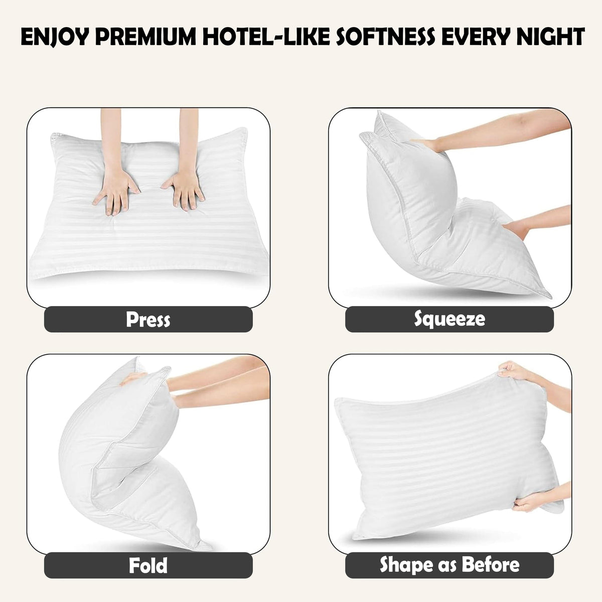 Olivia Rocco Hollowfibre Hotel Pillows Pack of 2