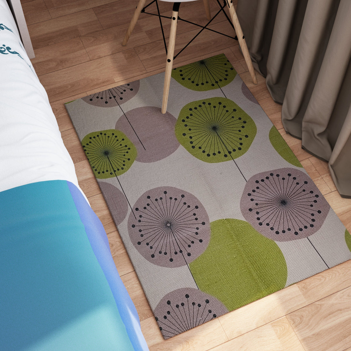 Olivia Rocco Flor Printed Non-Slip Rug