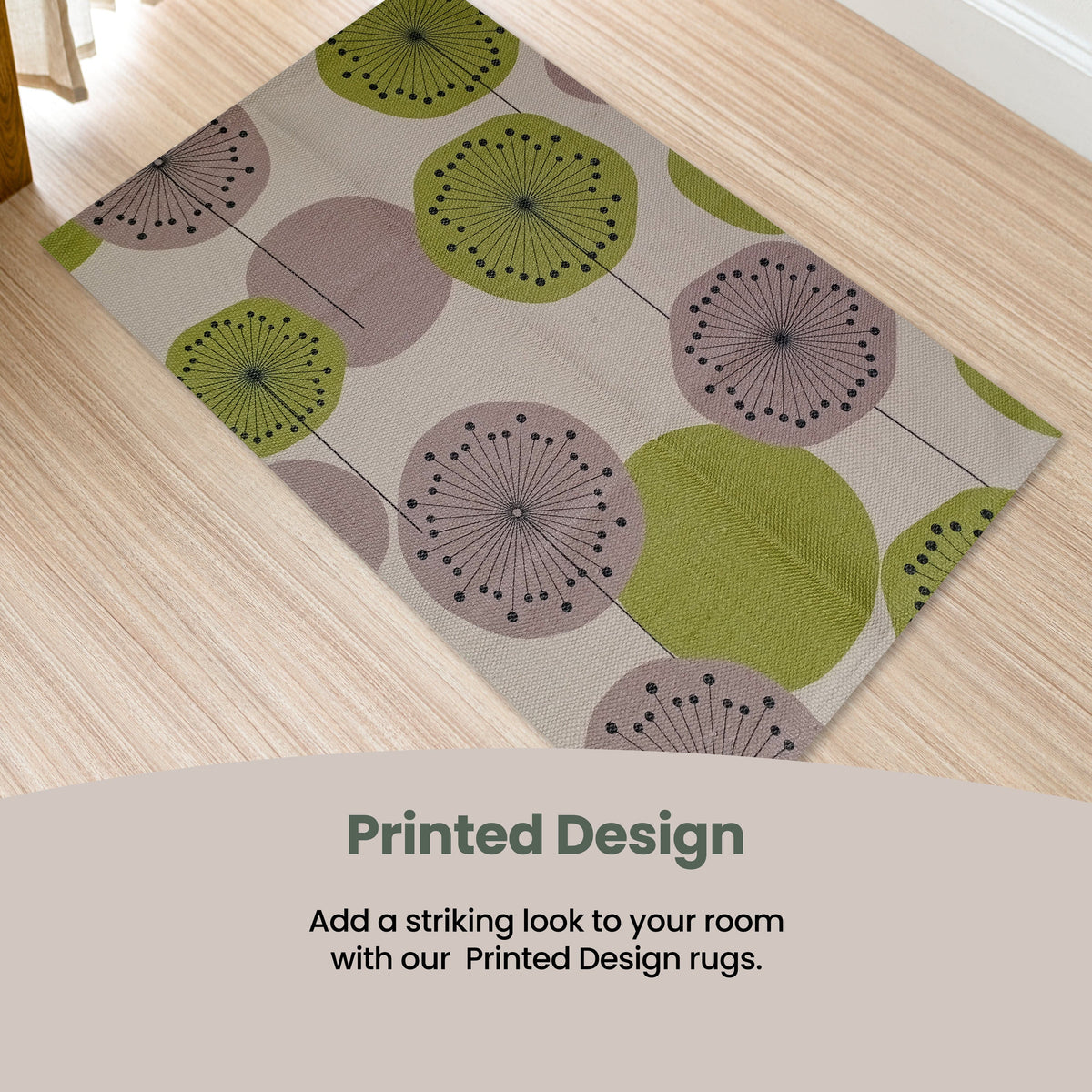 Olivia Rocco Flor Printed Non-Slip Rug