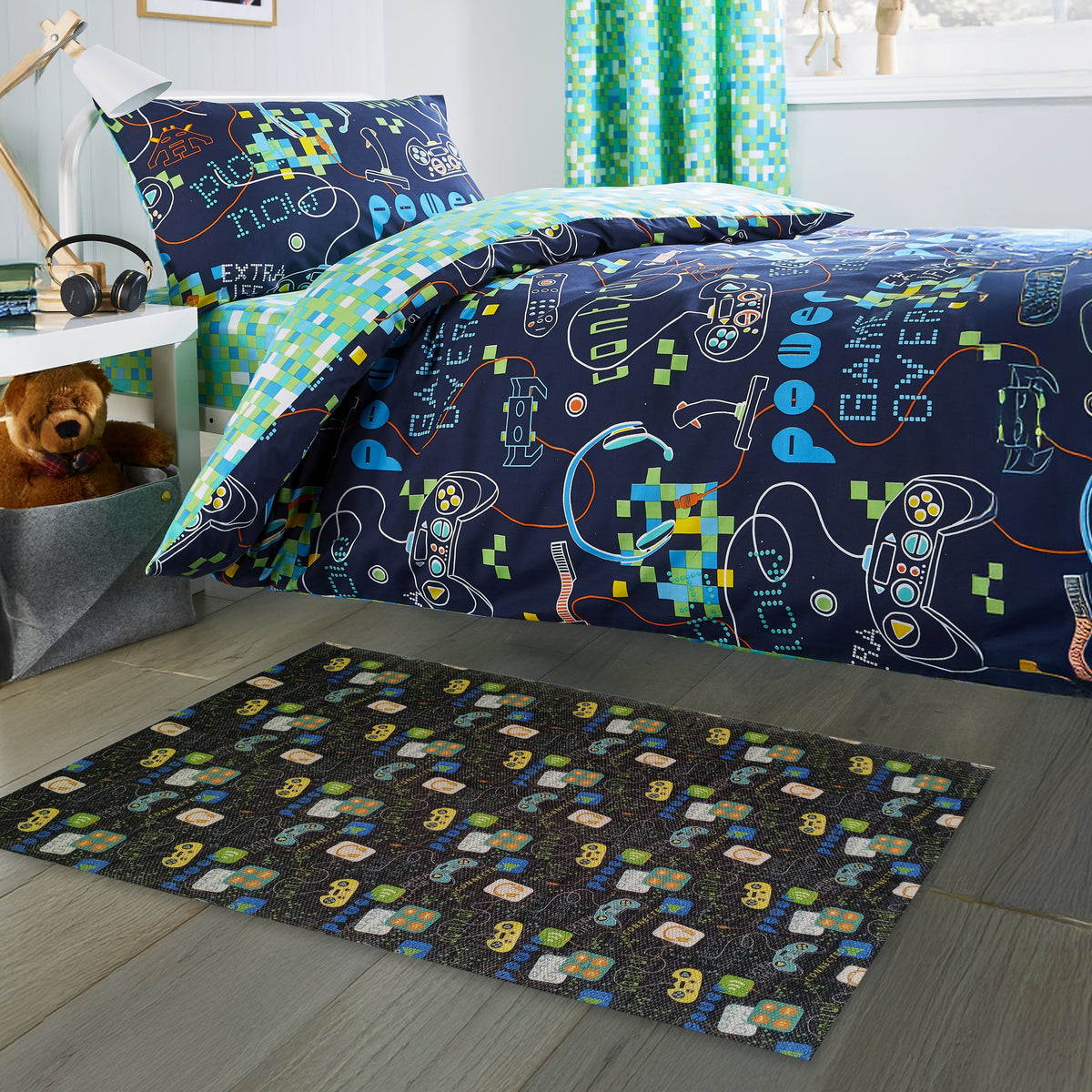 Olivia Rocco Gamer Design Non-Slip Rug 60 x 90 cm