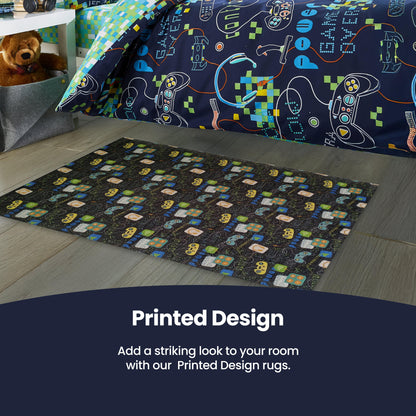 Olivia Rocco Gamer Design Non-Slip Rug 60 x 90 cm