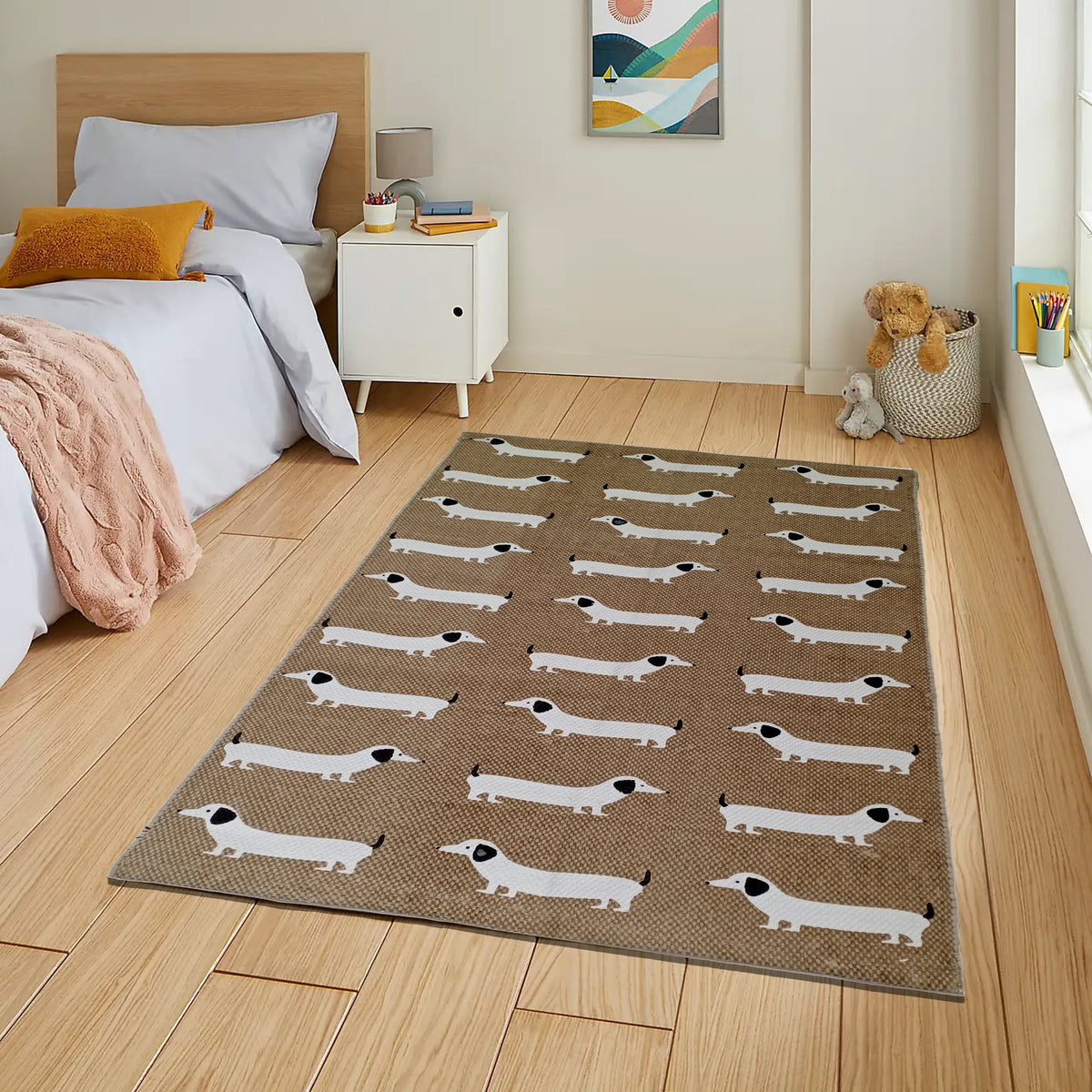 Olivia Rocco Sausage Dog Non-Slip Rug 60 x 90 cm