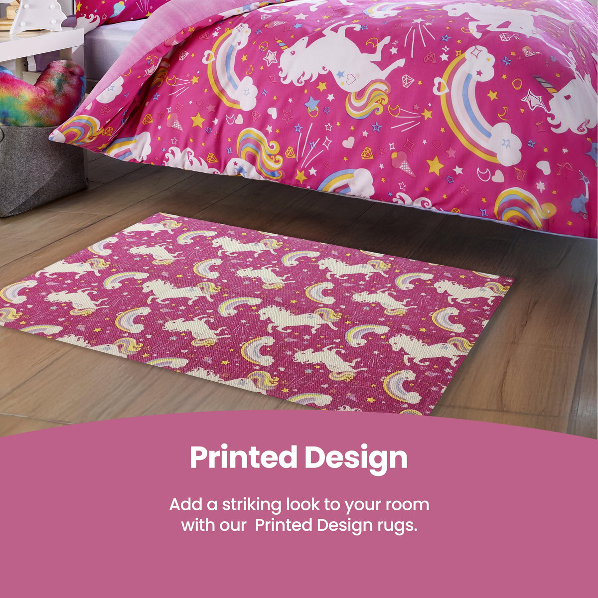 Olivia Rocco Unicorn Non-Slip Rug 60 x 90 cm