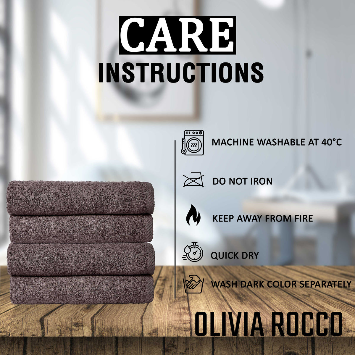 Olivia Rocco Indus Valley Cotton Bath Sheets Pack of 4 – 80 x 140 cm