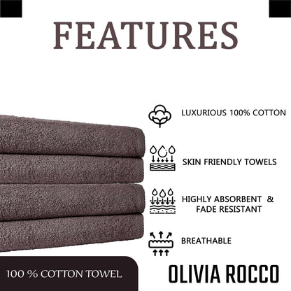 Olivia Rocco Indus Valley Cotton Bath Sheets Pack of 4 – 80 x 140 cm