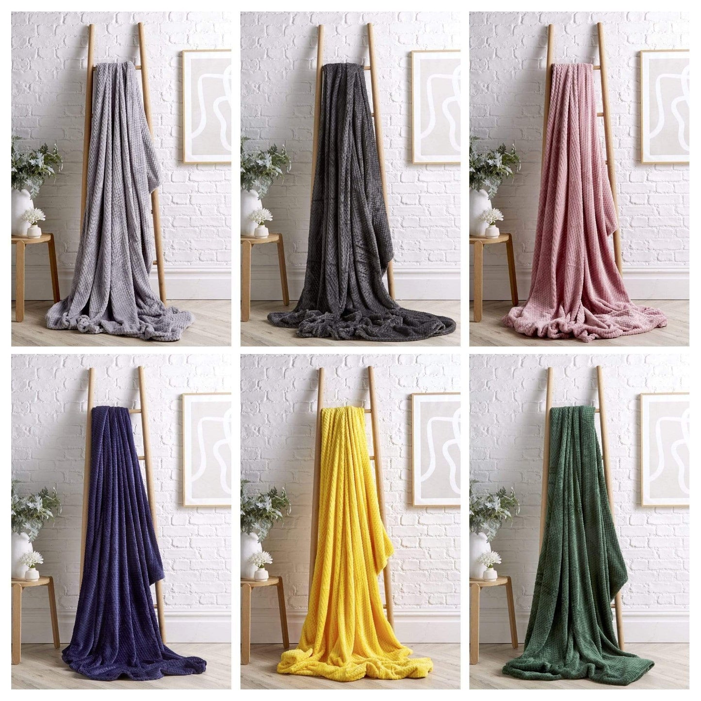 Oversized Chunky Soft Fleece Blanket Cloud Throw Faux Fur Polyester Blend Warm Stylish Home Decor Double King Beds Sofas by OLIVIA ROCCO