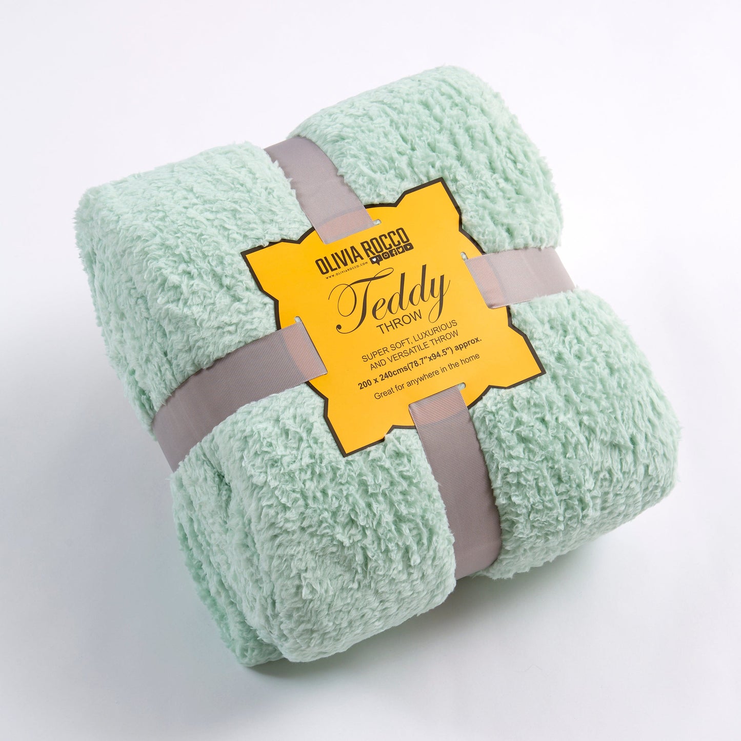 Oversized Fluffy Huggable Teddy Throw Blanket Super Soft Faux Fur Fleece for Sofa or Bed Luxurious Comfort and Warmth in Stylish Colours by OLIVIA ROCCO