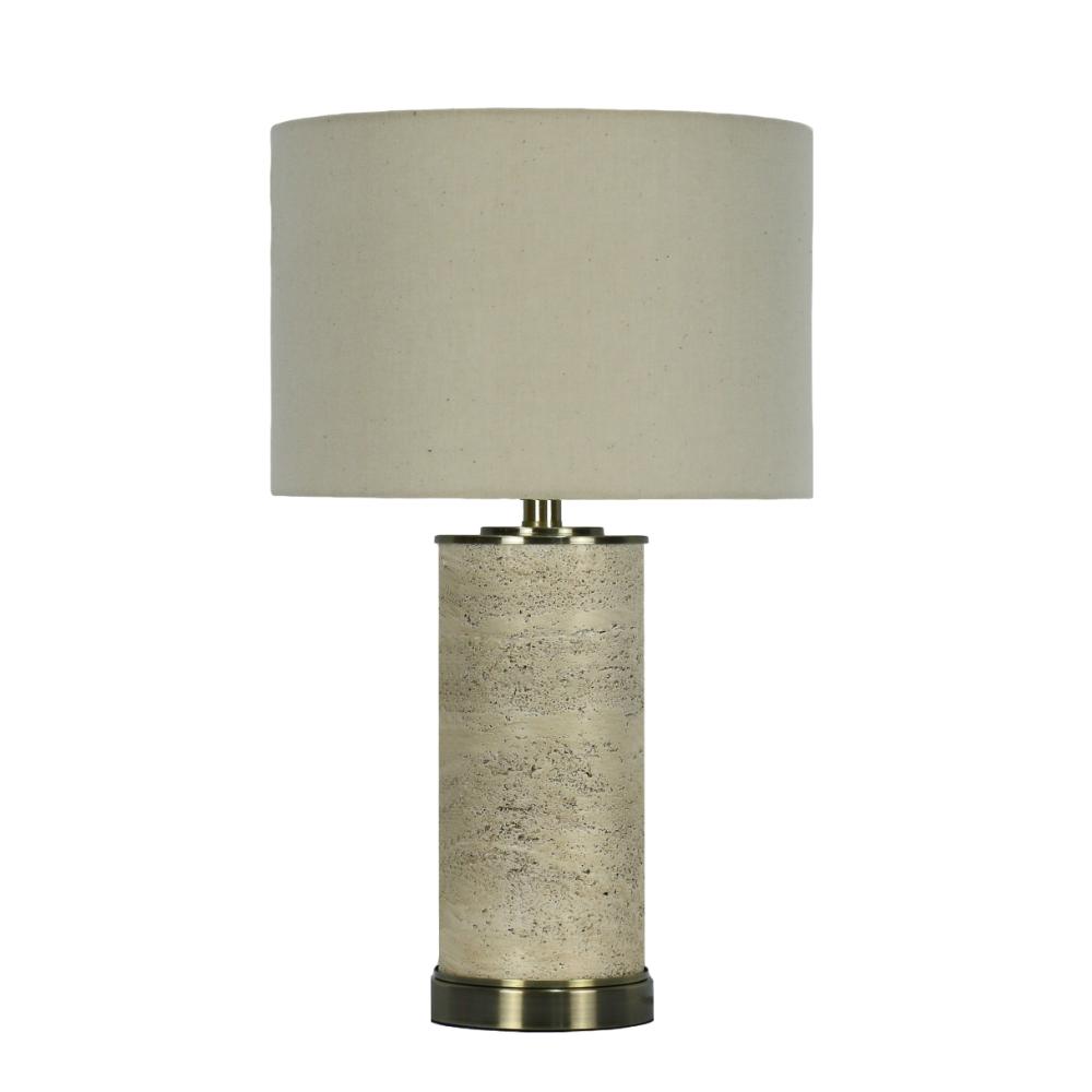 Pagazzi Marcelline Table Lamp Taupe & Antique Brass 60 cm