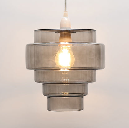 Pagazzi Mira Five-Tier Easy-Fit Pendant Shade Smoked 24 cm