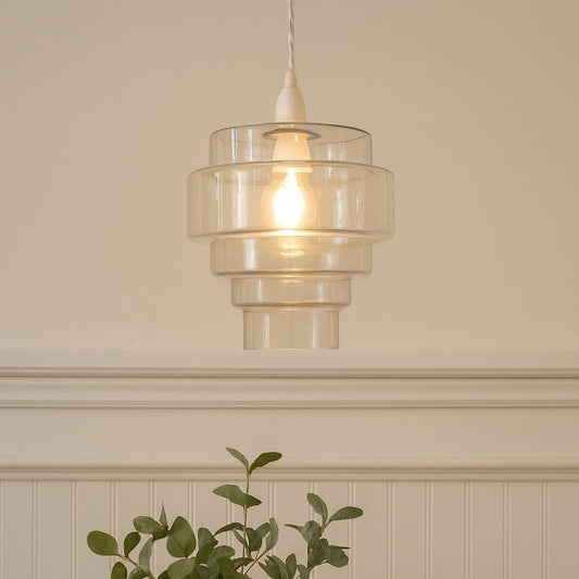 Pagazzi Mira Five-Tier Easy-Fit Pendant Shade Clear 24 cm