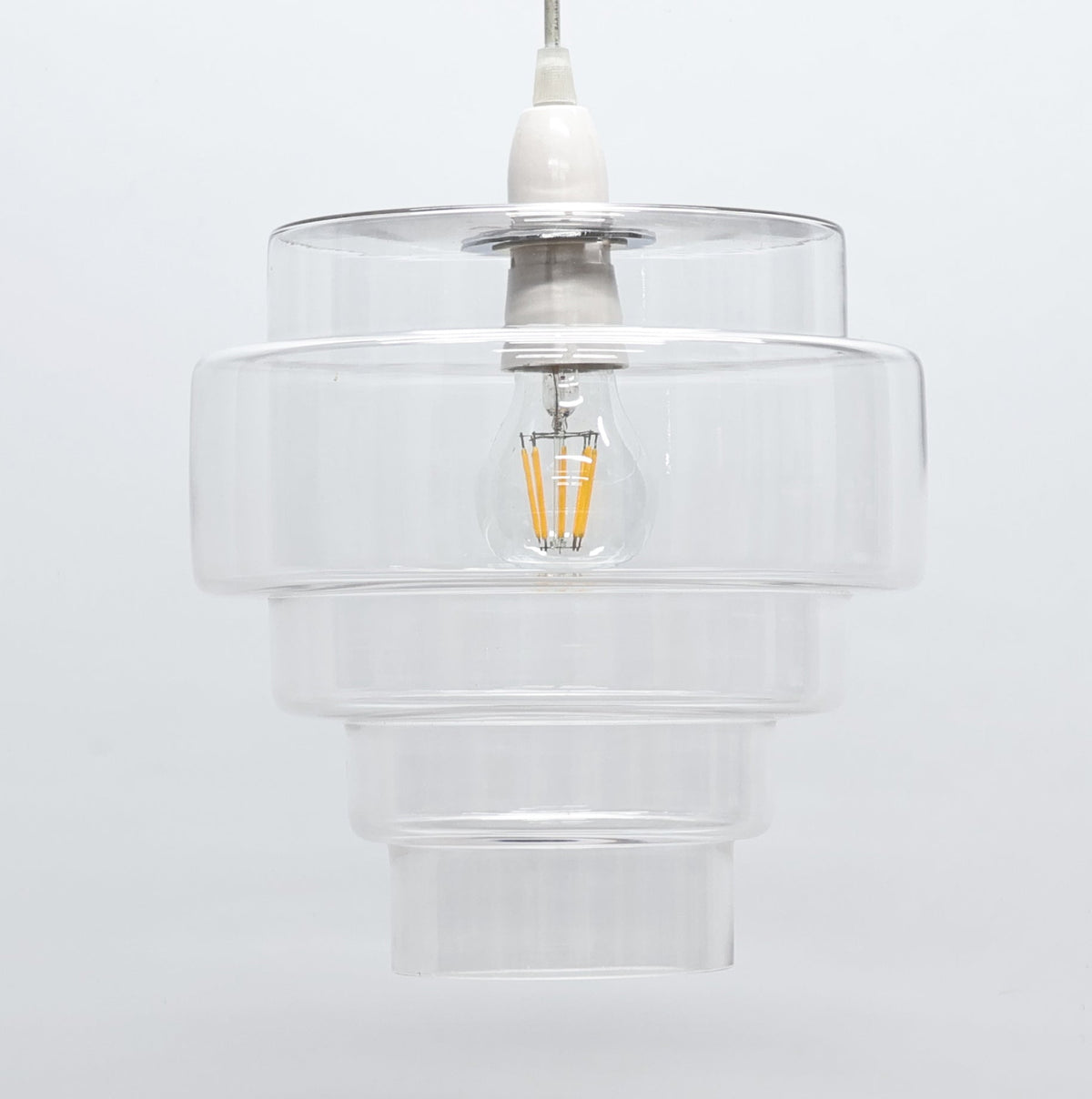 Pagazzi Mira Five-Tier Easy-Fit Pendant Shade Clear 24 cm
