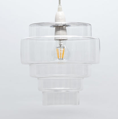 Pagazzi Mira Five-Tier Easy-Fit Pendant Shade Clear 24 cm