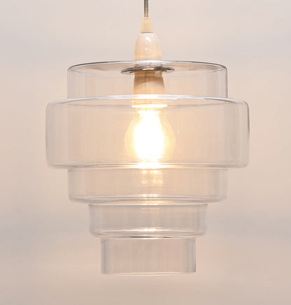 Pagazzi Mira Five-Tier Easy-Fit Pendant Shade Clear 24 cm