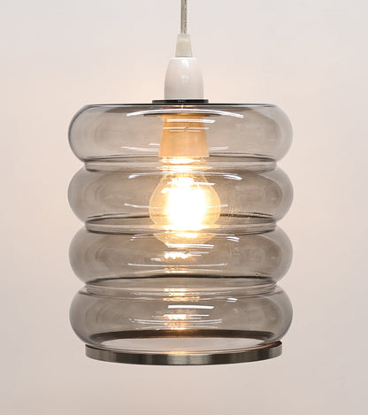 Pagazzi Cassia Smoked Glass Easy-Fit Pendant Shade 19 cm