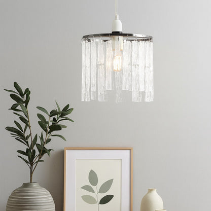 Pagazzi Maren Acrylic Rod Easy-Fit Pendant Shade Clear 22 cm