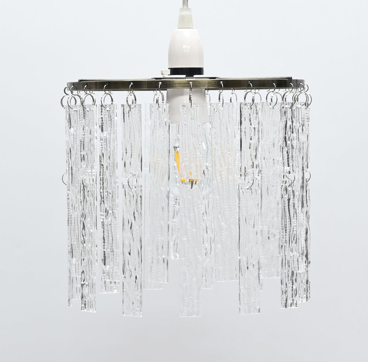 Pagazzi Maren Acrylic Rod Easy-Fit Pendant Shade Clear 22 cm