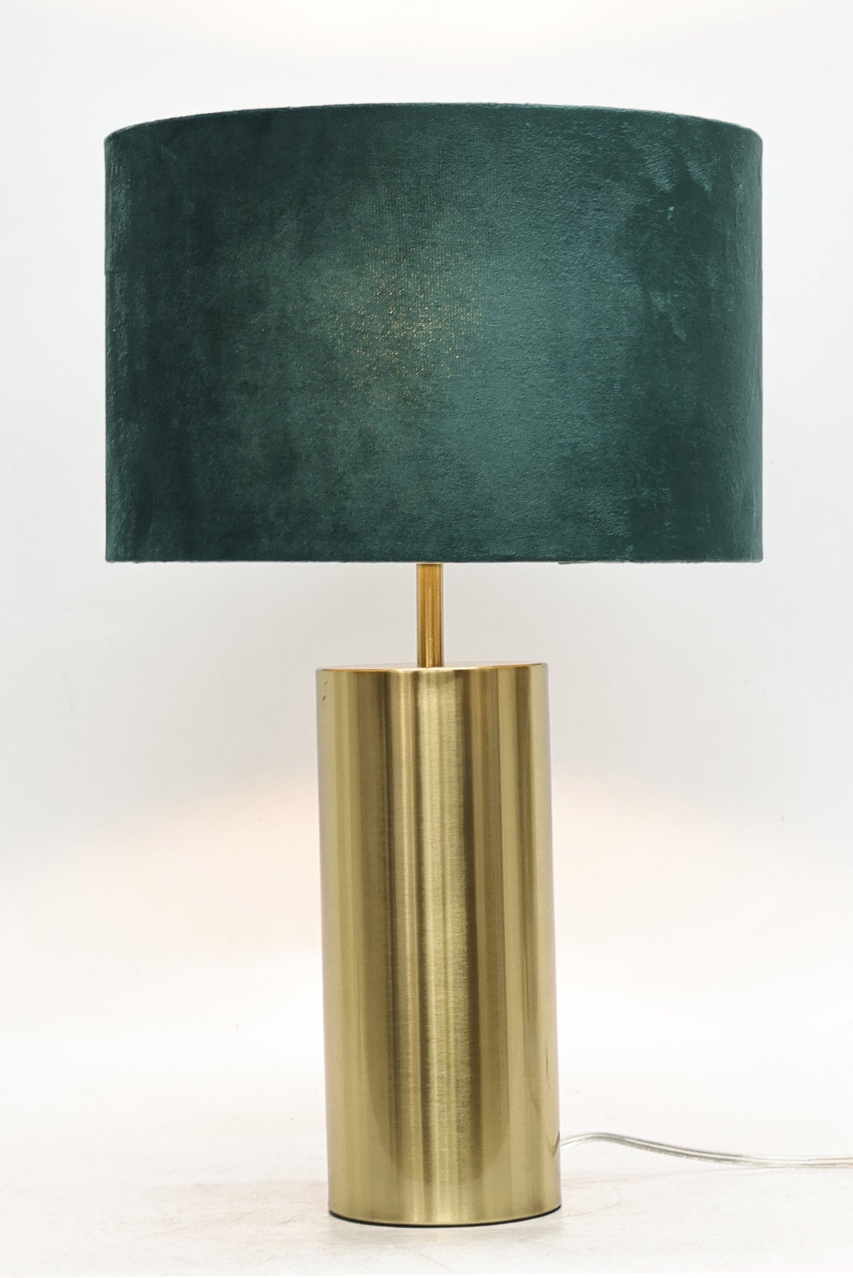 Pagazzi Ziva Large Touch Table Lamp Dark Green Velvet & Gold 45 cm