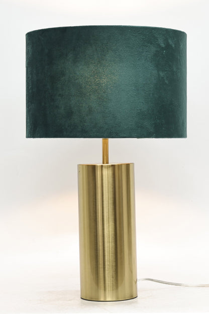 Pagazzi Ziva Large Touch Table Lamp Dark Green Velvet & Gold 45 cm