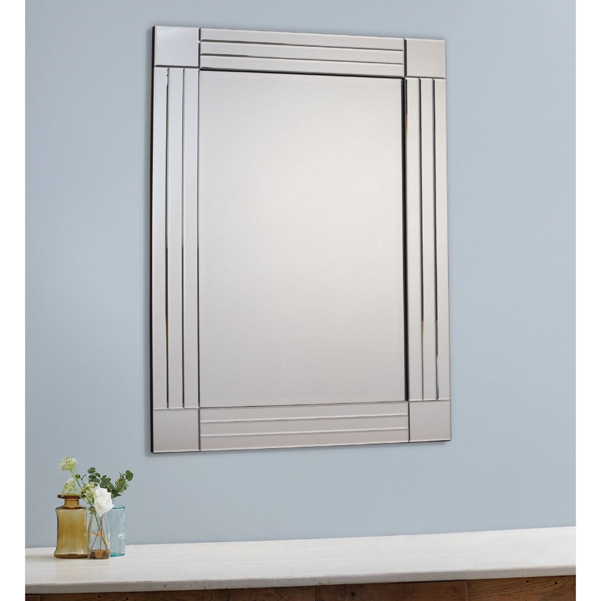 Pagazzi Fairmont Silver Wall Mirror 70 x 100 cm