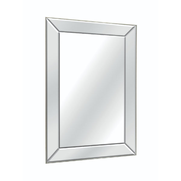 Pagazzi Chisholm Silver Bevelled Wall Mirror 91 x 61 cm