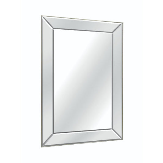 Pagazzi Chisholm Silver Bevelled Wall Mirror 91 x 61 cm
