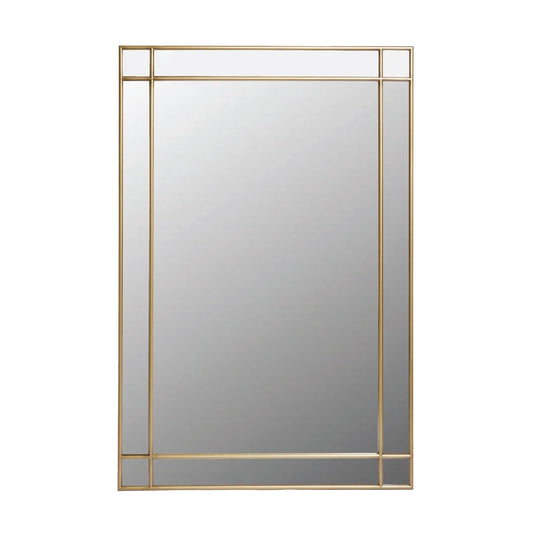 Pagazzi Modern Champagne Grid Wall Mirror 200 x 100 cm
