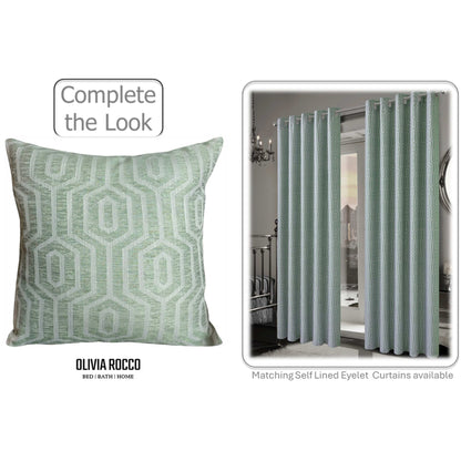 Paris Cushion Covers 2 Pack Modern Sage Green Decorative Square Scatter Cushions with Invisible Zipper for Sofa & Bed by OLIVIA ROCCO