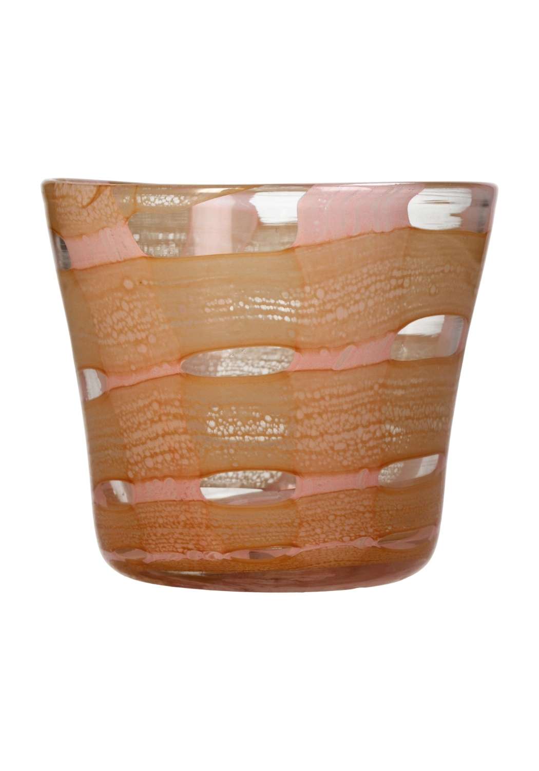 Casa by Josephine Jenno Peach Affect Glass Candle Holder & Vase 11 cm
