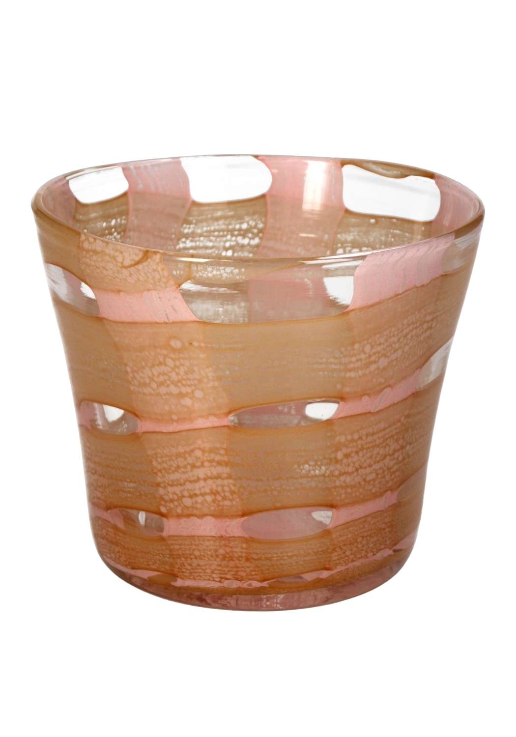 Casa by Josephine Jenno Peach Affect Glass Candle Holder & Vase 11 cm