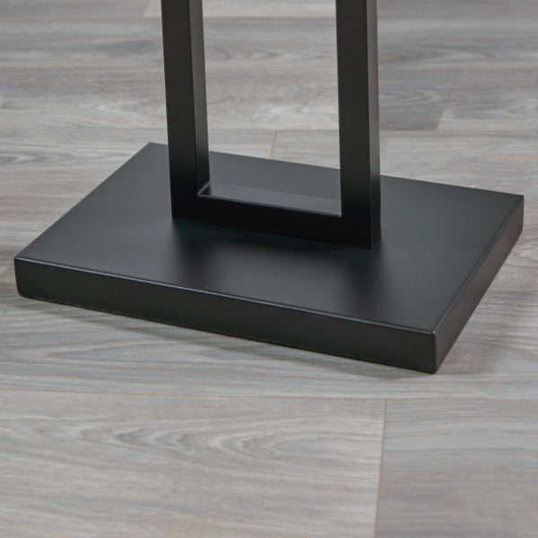 Pagazzi Walsten Floor Lamp Matt Black with Grey Rectangular Shade 154 cm