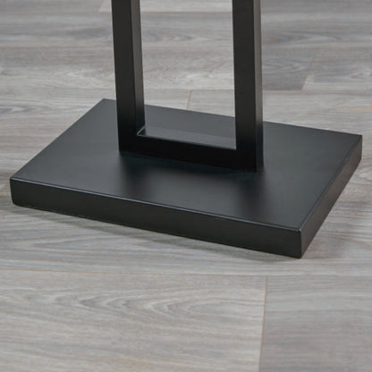 Pagazzi Walsten Floor Lamp Matt Black with Grey Rectangular Shade 154 cm