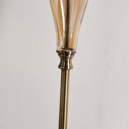 Pagazzi Elena Floor Lamp Ombré Blue Glass and Brass 157 cm