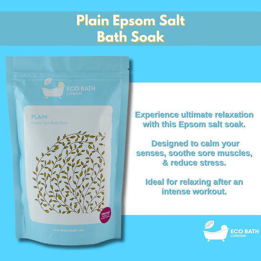Eco Bath London Plain Epsom Salt Bath Soak - Pouch | 500g & 1000g