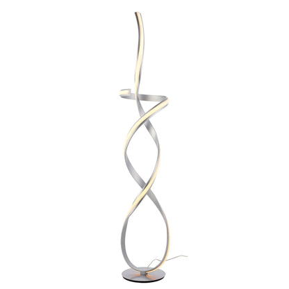 Pagazzi Zkylar LED Spiral Floor Lamp Matt Silver 150 cm