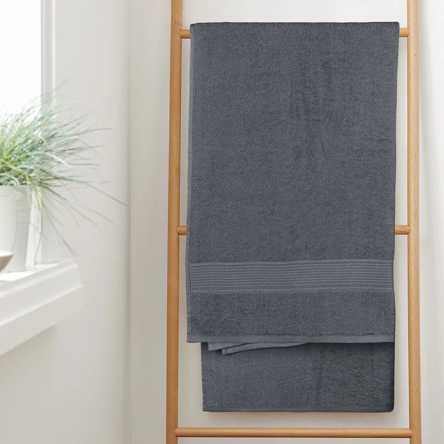 Rhodes Towel Grey 100% Cotton Hotel Quality Soft Super Absorbent Hand Bath Towels, Sheets & Face Cloths by OLIVIA ROCCO