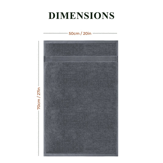 Rhodes Towel Grey 100% Cotton Hotel Quality Soft Super Absorbent Hand Bath Towels, Sheets & Face Cloths by OLIVIA ROCCO