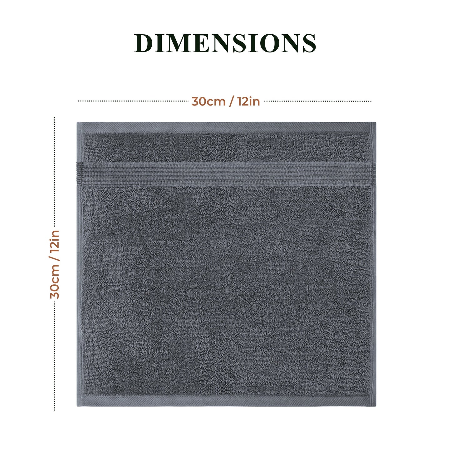 Rhodes Towel Grey 100% Cotton Hotel Quality Soft Super Absorbent Hand Bath Towels, Sheets & Face Cloths by OLIVIA ROCCO