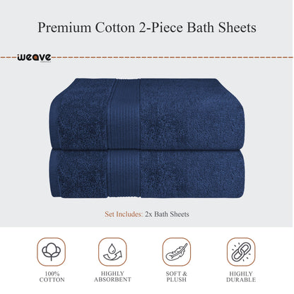 Rhodes Towel Royal Blue 100% Cotton Hotel Quality Soft Super Absorbent Hand Bath Towels, Sheets & Face Cloths by OLIVIA ROCCO
