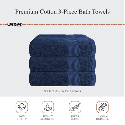 Rhodes Towel Royal Blue 100% Cotton Hotel Quality Soft Super Absorbent Hand Bath Towels, Sheets & Face Cloths by OLIVIA ROCCO