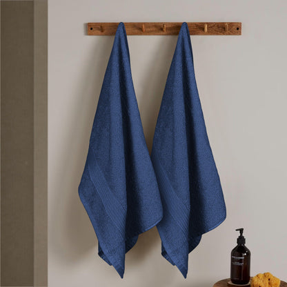 Rhodes Towel Royal Blue 100% Cotton Hotel Quality Soft Super Absorbent Hand Bath Towels, Sheets & Face Cloths by OLIVIA ROCCO