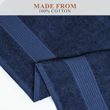 Rhodes Towel Royal Blue 100% Cotton Hotel Quality Soft Super Absorbent Hand Bath Towels, Sheets & Face Cloths by OLIVIA ROCCO