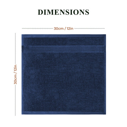 Rhodes Towel Royal Blue 100% Cotton Hotel Quality Soft Super Absorbent Hand Bath Towels, Sheets & Face Cloths by OLIVIA ROCCO