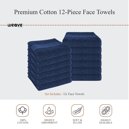Rhodes Towel Royal Blue 100% Cotton Hotel Quality Soft Super Absorbent Hand Bath Towels, Sheets & Face Cloths by OLIVIA ROCCO