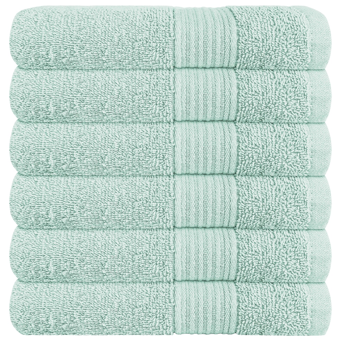 Rhodes Towel Seafoam 100% Cotton Hotel Quality Soft Super Absorbent Hand Bath Towels, Sheets & Face Cloths by OLIVIA ROCCO