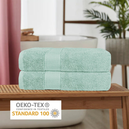 Rhodes Towel Seafoam 100% Cotton Hotel Quality Soft Super Absorbent Hand Bath Towels, Sheets & Face Cloths by OLIVIA ROCCO