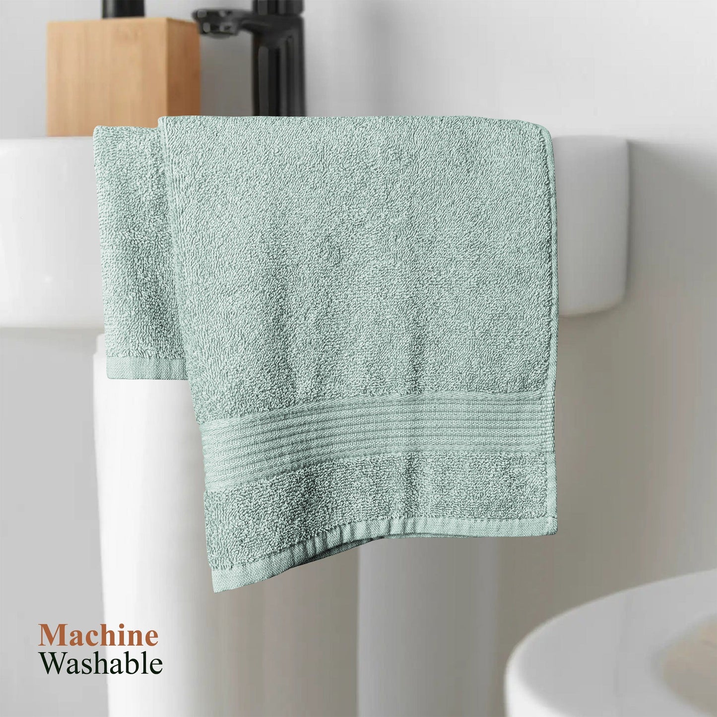 Rhodes Towel Seafoam 100% Cotton Hotel Quality Soft Super Absorbent Hand Bath Towels, Sheets & Face Cloths by OLIVIA ROCCO