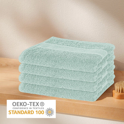Rhodes Towel Seafoam 100% Cotton Hotel Quality Soft Super Absorbent Hand Bath Towels, Sheets & Face Cloths by OLIVIA ROCCO