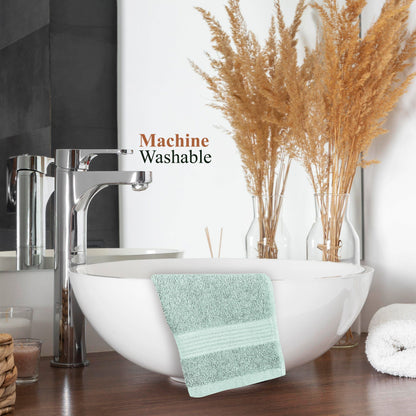 Rhodes Towel Seafoam 100% Cotton Hotel Quality Soft Super Absorbent Hand Bath Towels, Sheets & Face Cloths by OLIVIA ROCCO