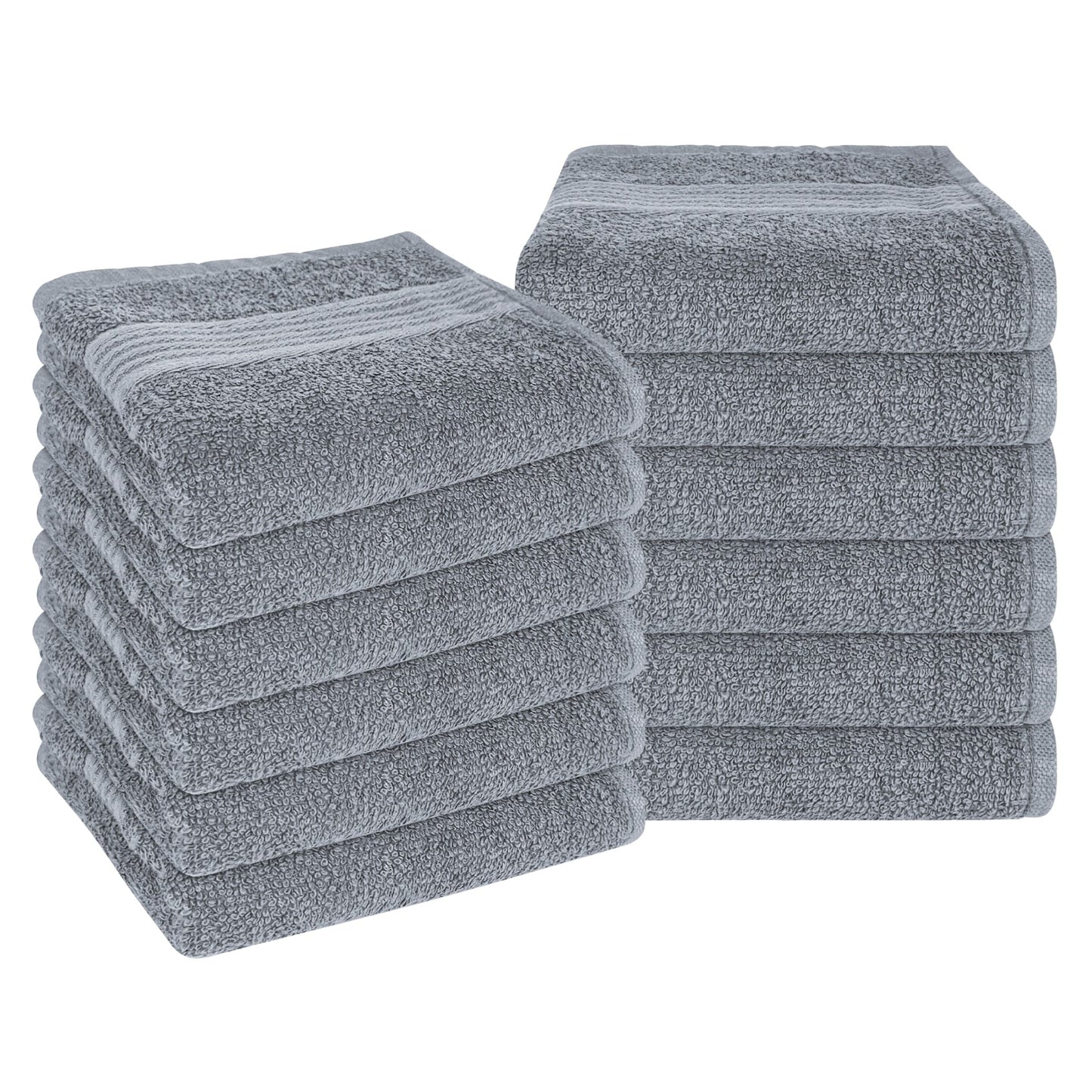 Rhodes Towel Silver 100% Cotton Hotel Quality Soft Super Absorbent Hand Bath Towels, Sheets & Face Cloths by OLIVIA ROCCO