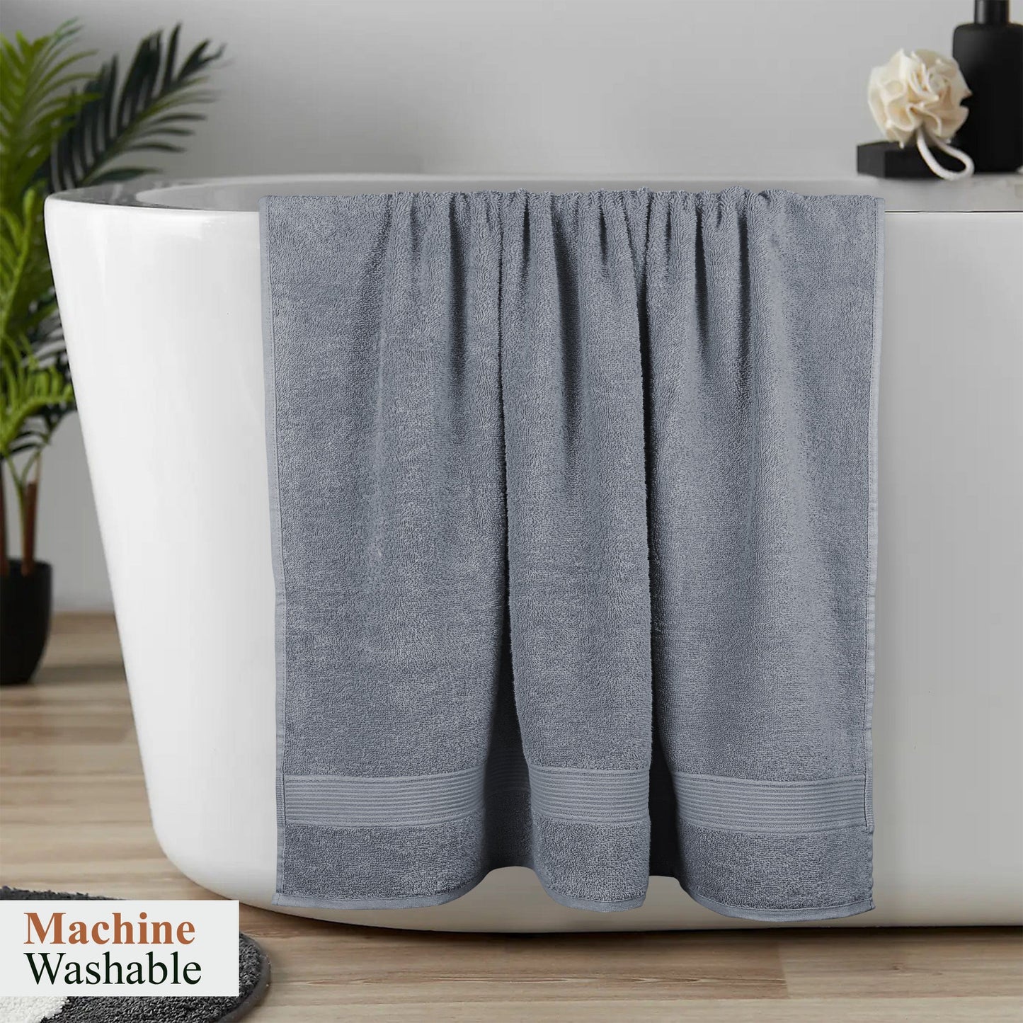 Rhodes Towel Silver 100% Cotton Hotel Quality Soft Super Absorbent Hand Bath Towels, Sheets & Face Cloths by OLIVIA ROCCO